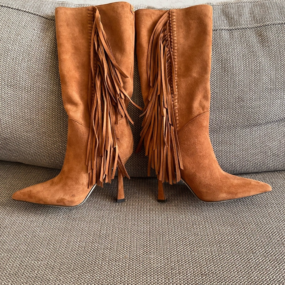 Sam Edelman soft suede fringe boot